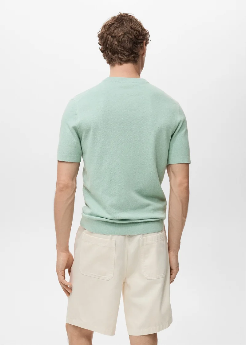 مانجو مان Cotton fine-knit t-shirt