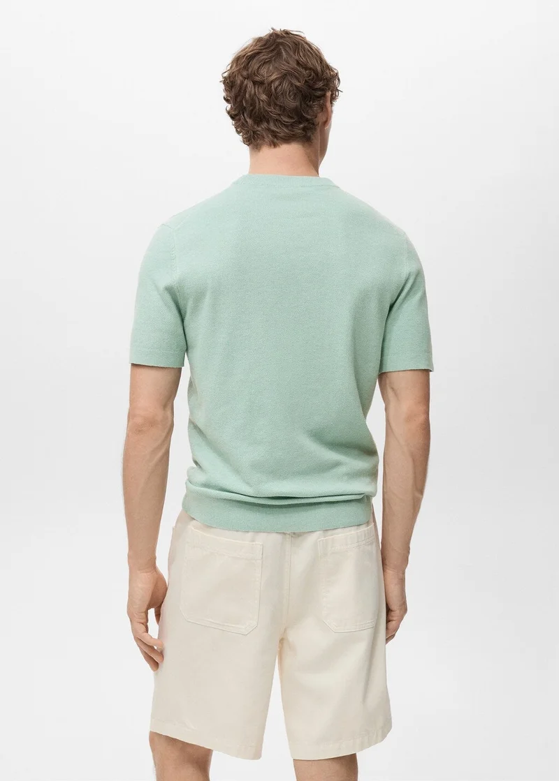 Mango Man Cotton fine-knit t-shirt
