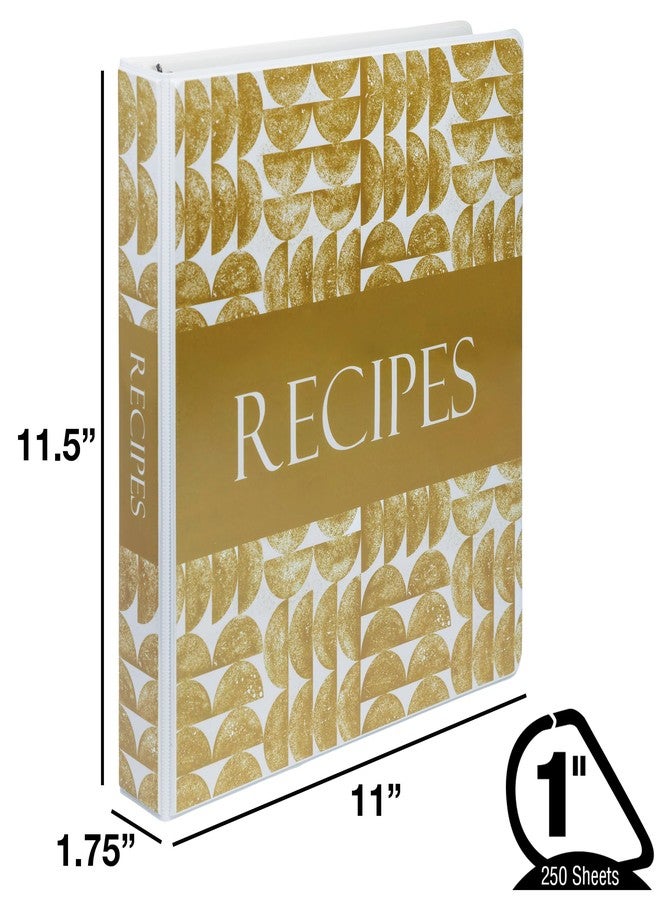Samsill Recipe Binder Full Page 8.5 x 11 Kit, 1 Inch D-Ring, Textile Design - Image 2