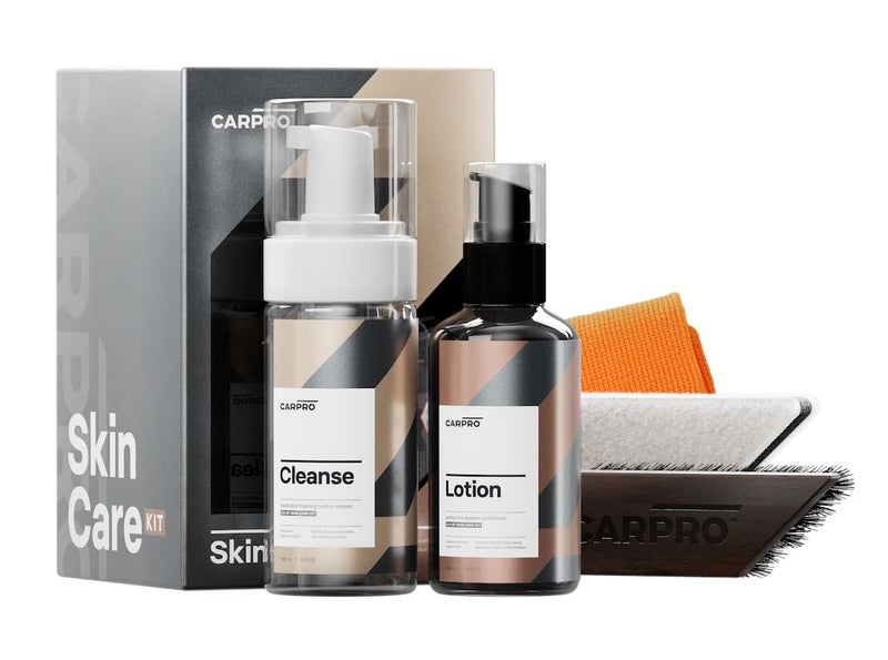 CARPRO Skincare Leather Kit Car Leather Cleaner Leather Conditioner Brush Towel Clean and Condition All Types of Leather Prevent Car Leather Seats from Fading Cracking Drying Out