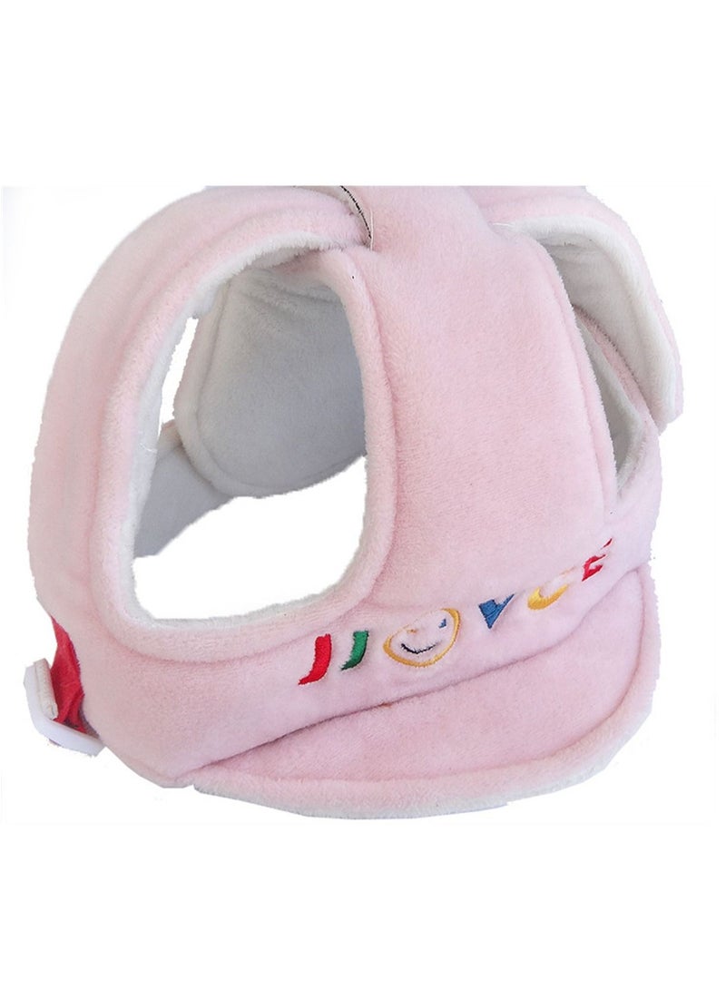 Loquat Baby Toddler Cap Helmet Head Protection Fashion Flannelette Size Adjustable Pink 58cm  - Image 4