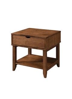 DANUBE HOME Derby 1 Drawer Solidwood Night Stand| Multifunctional Bedside Table Space Saving Nightstand Side Table Modern Design Furniture For Bedroom L45Xw40Xh47Cm -Brown  - Image 1