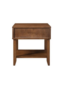 DANUBE HOME Derby 1 Drawer Solidwood Night Stand| Multifunctional Bedside Table Space Saving Nightstand Side Table Modern Design Furniture For Bedroom L45Xw40Xh47Cm -Brown  - Image 3