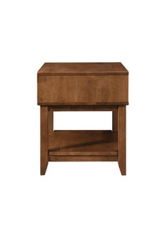 DANUBE HOME Derby 1 Drawer Solidwood Night Stand| Multifunctional Bedside Table Space Saving Nightstand Side Table Modern Design Furniture For Bedroom L45Xw40Xh47Cm -Brown  - Image 5
