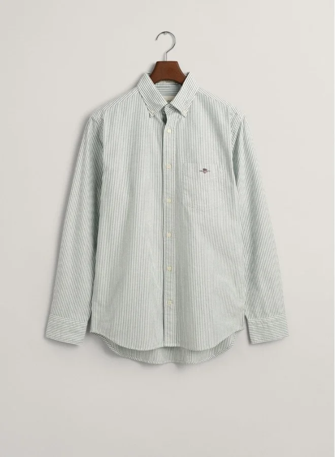 غانت Regular Fit Banker Stripe Oxford Shirt