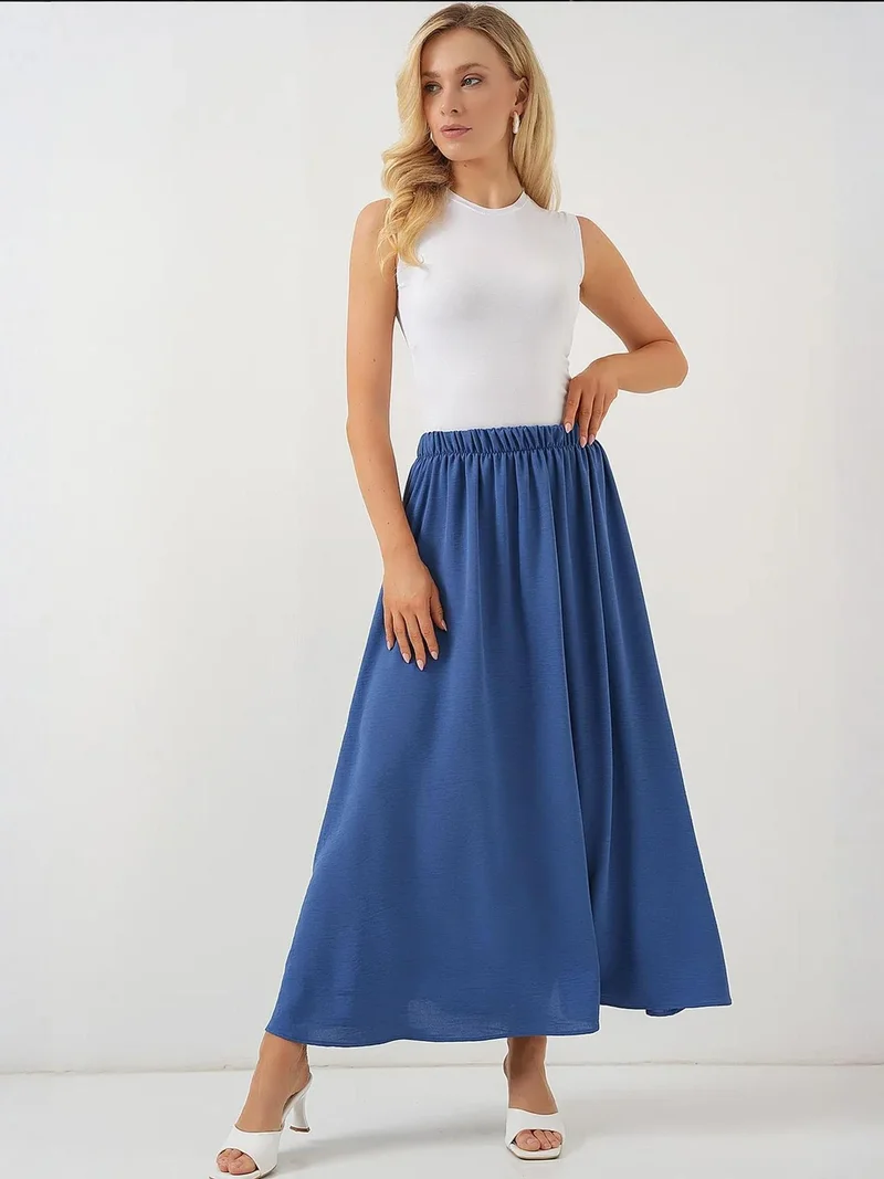 بيغ دارت تنورة ماكسي بنقوش مع خصر برباط