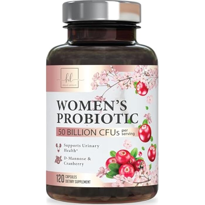 Hello Lovely! Probiotics for Women Digestive Health Support - 16 Strains Women's Vaginal Probiotic with Prebiotics, Cranberry, PH, Immune Support, Urinary, & Feminine Health Support - USA Bottled - 120 Capsules - Image 1