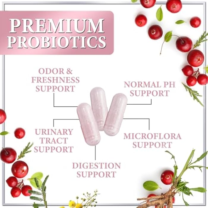 Hello Lovely! Probiotics for Women Digestive Health Support - 16 Strains Women's Vaginal Probiotic with Prebiotics, Cranberry, PH, Immune Support, Urinary, & Feminine Health Support - USA Bottled - 120 Capsules - Image 5
