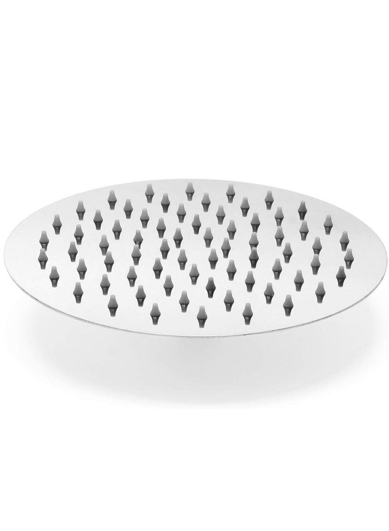 30cm Chrome Concealed Shower Head - Rainfall Shower Head, Large High Flow Stainless Steel Bathroom Shower, Ultra Slim Design Rainfall Shower Head Body Cover, Ceiling or Wall Mount Chrome  - Image 2