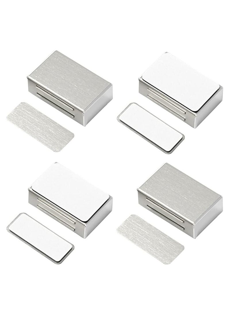 Generic - 4 Pack Magnetic Door Locks Strong Cabinet Door Magnetic Lock Stainless Steel Kitchen Magnetic Lock - Image 1