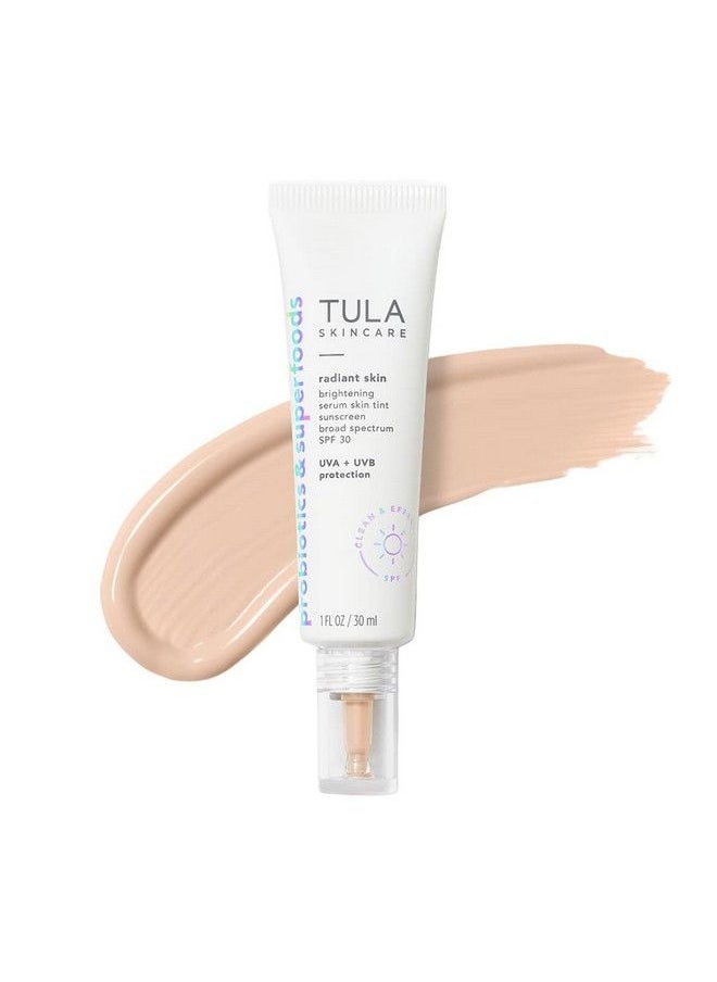 TULA Skin Care Radiant Skin Brightening Serum Skin Tint Spf | Facial Sunscreen Provides Broad Spectrum Spf 30 Protection Tinted Serumlight Formula Brightens And Evens Skin | Shade 04 1.0 Fl. Oz.  - Image 2