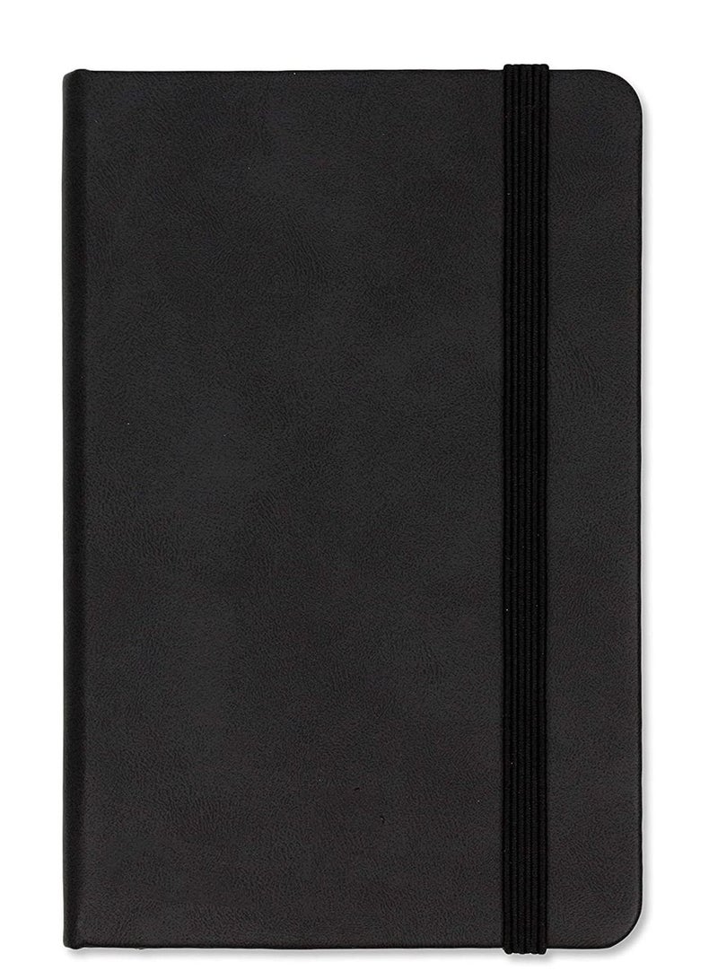 KASTWAVE Small Notebook, A6 Notebooks, Pocket Notebook Note Pads Small Notebooks Hardback Notebook A6 Notepad Journal 160 Pages (80 Sheets) Black - Image 1