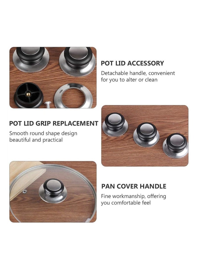 SYOSI Pot Lid Knob, SYOSI 10Pcs Stainless Steel Pot Lid Replacement Knob Pan Lid Cover Knob Handle for Cookware Lid and Oven - Image 5