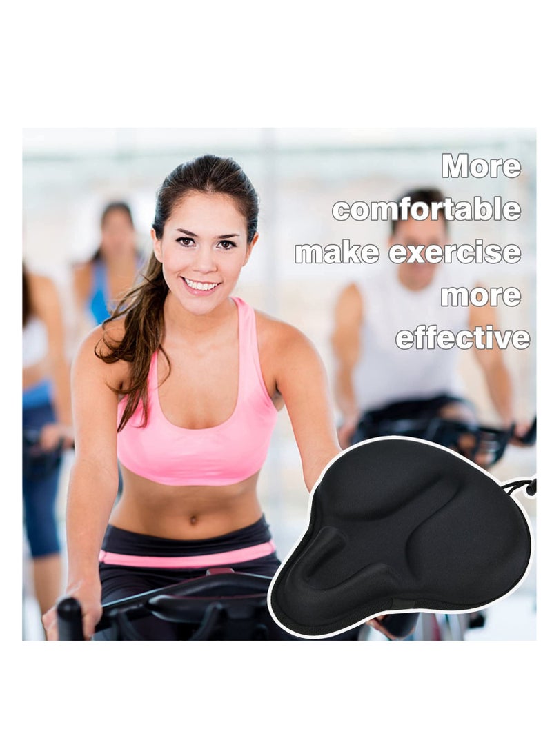 Cuken Exercise Bike Seat Cushion Cover, Bicycle Saddle Cover with Wide Foam and Extra Soft Gel Padded for Women and Men  - Image 5