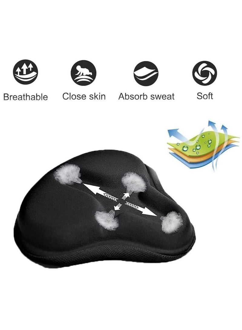 Cuken Exercise Bike Seat Cushion Cover, Bicycle Saddle Cover with Wide Foam and Extra Soft Gel Padded for Women and Men - Image 5