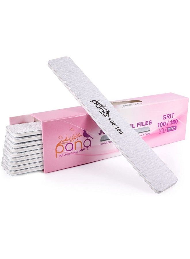 Pana Jumbo Doublesided Emery Nail File For Manicure Pedicure Natural And Acrylic Nails Zebra (Grit 100180) 50 Piece Pack - Image 1