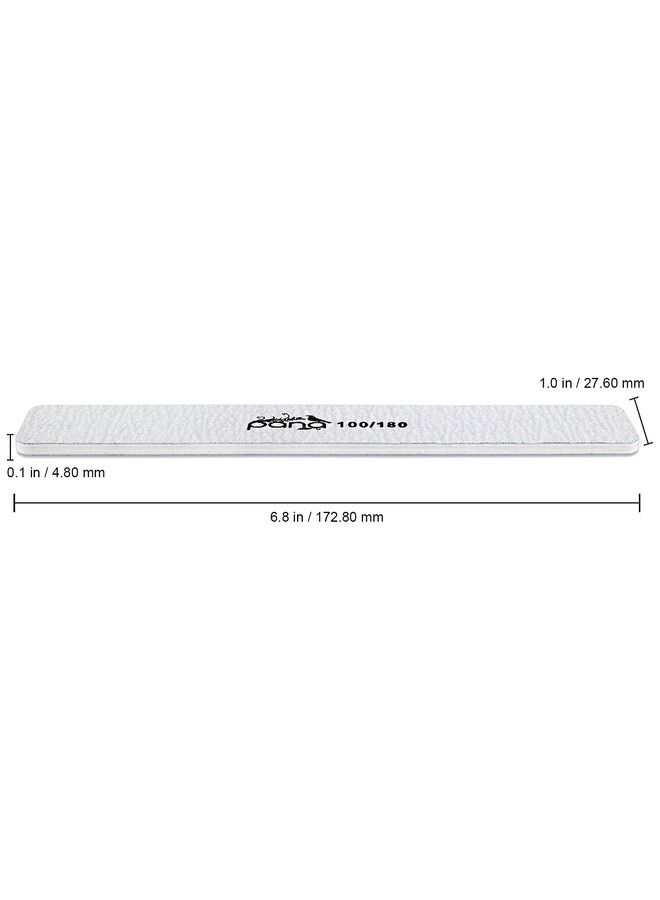 Pana Jumbo Doublesided Emery Nail File For Manicure Pedicure Natural And Acrylic Nails Zebra (Grit 100180) 50 Piece Pack - Image 3