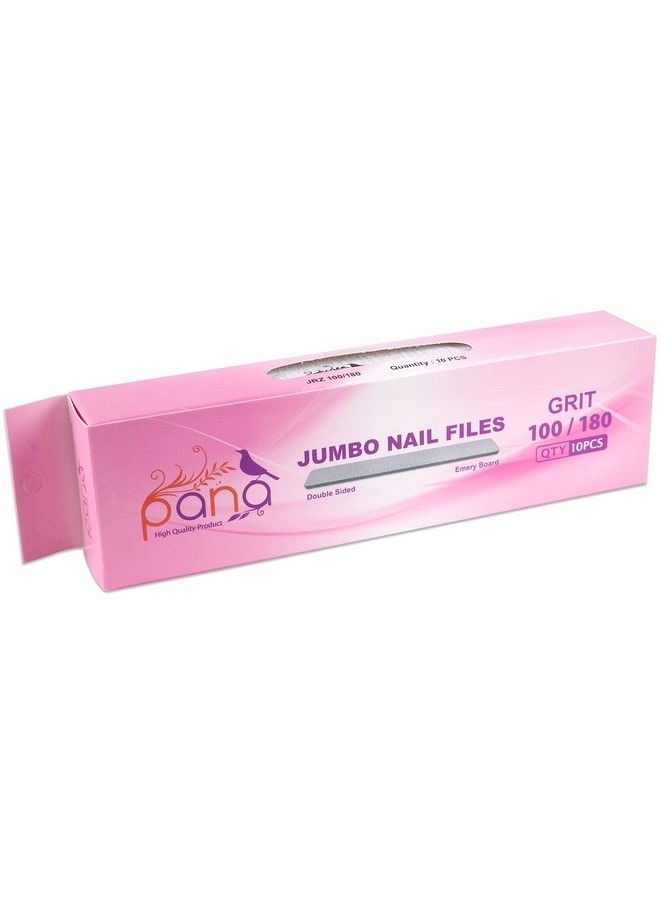 Pana Jumbo Doublesided Emery Nail File For Manicure Pedicure Natural And Acrylic Nails Zebra (Grit 100180) 50 Piece Pack - Image 4
