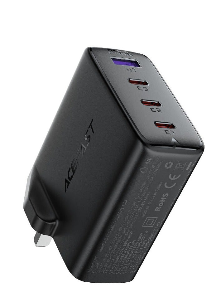 أسيفاست شاحن حائط سريع الشحن A97 PD100W GaN (3xUSB-C + 1xUSB-A) المملكة المتحدة - Image 2