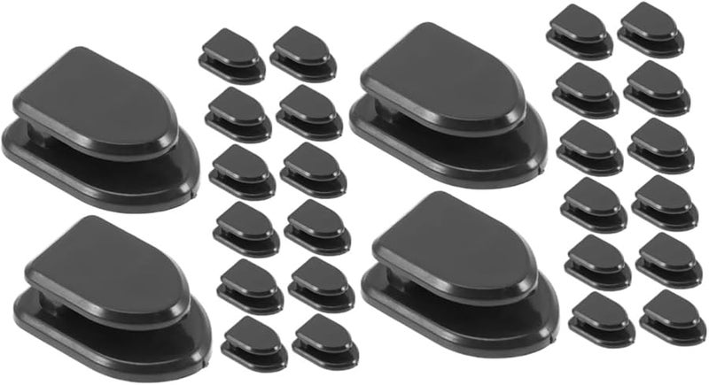 Gatuida 2 Sets Black Car Hooks Key Hanger 3X2X1CM Automotive Interior Accessory - Image 1