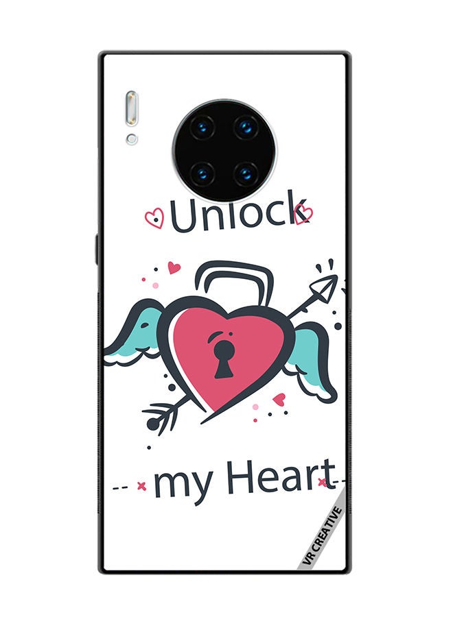 VR CREATIVE Protective Case Cover For Huawei Mate 30 Pro Unlock My Heart Design Multicolour  - Image 1