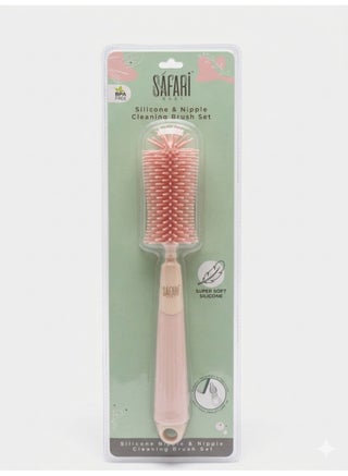 Safari baby Silicone Bottle & Nipple Cleaning Brush set BPA FREE