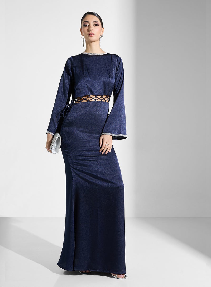 Namshi x Laced Waist Maxi Dress - Image 5