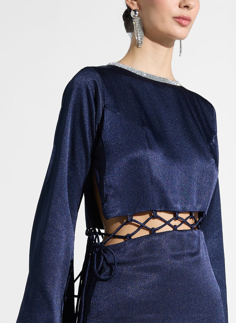 Namshi x Laced Waist Maxi Dress - Image 4