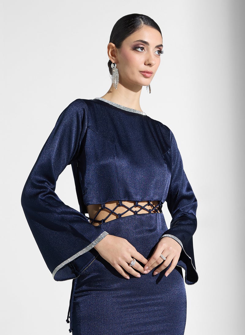 Namshi x Laced Waist Maxi Dress - Image 3