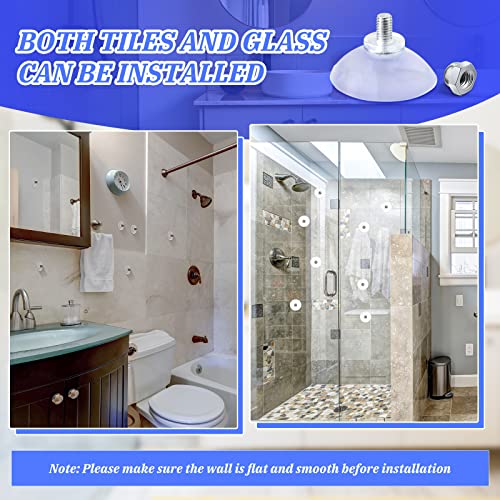 Quzzil 10 Pcs Suction Cups for Glass Window Screw Suction Pads 1.73"/44mm PVC Clear Sucker Pads with Cap Nut M6 Thread for Home Organization Bathroom Window Wall - Image 5