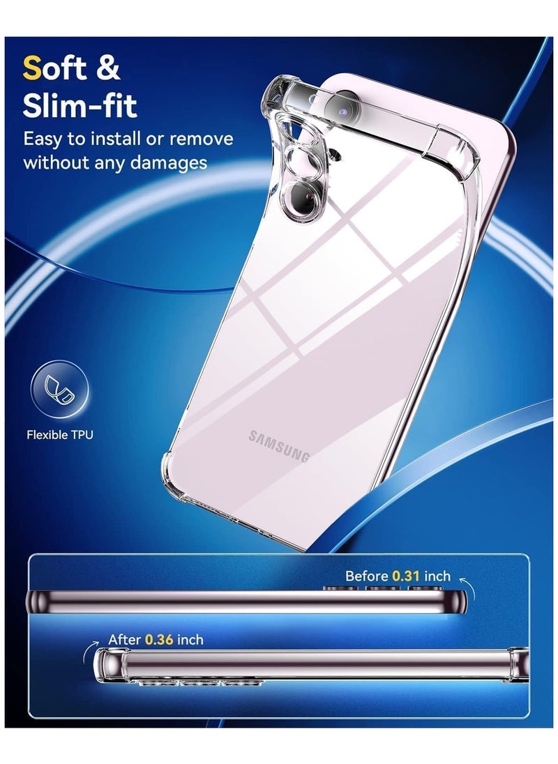 Generic - Samsung Galaxy A56 Case Clear Reinforced Corners Scratch Resistant TPU Case Protective Clear Cover for Samsung Galaxy A56 5G - Image 1