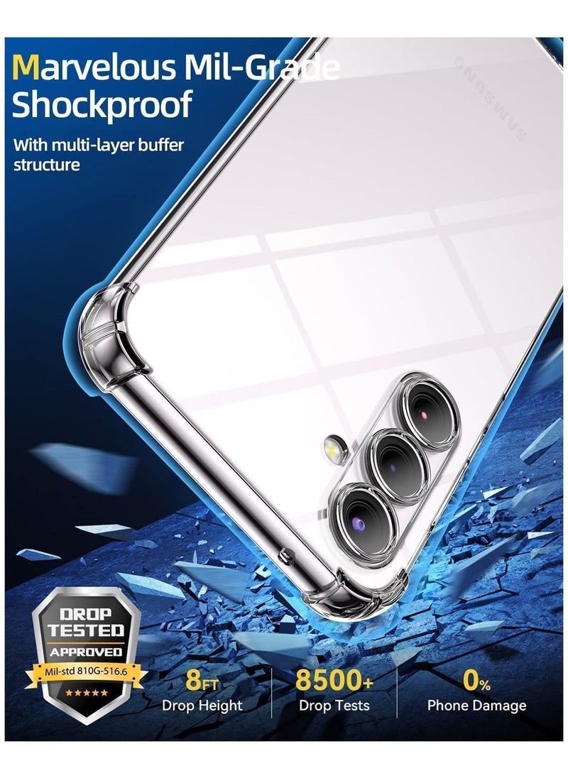 Generic - Samsung Galaxy A56 Case Clear Reinforced Corners Scratch Resistant TPU Case Protective Clear Cover for Samsung Galaxy A56 5G - Image 1