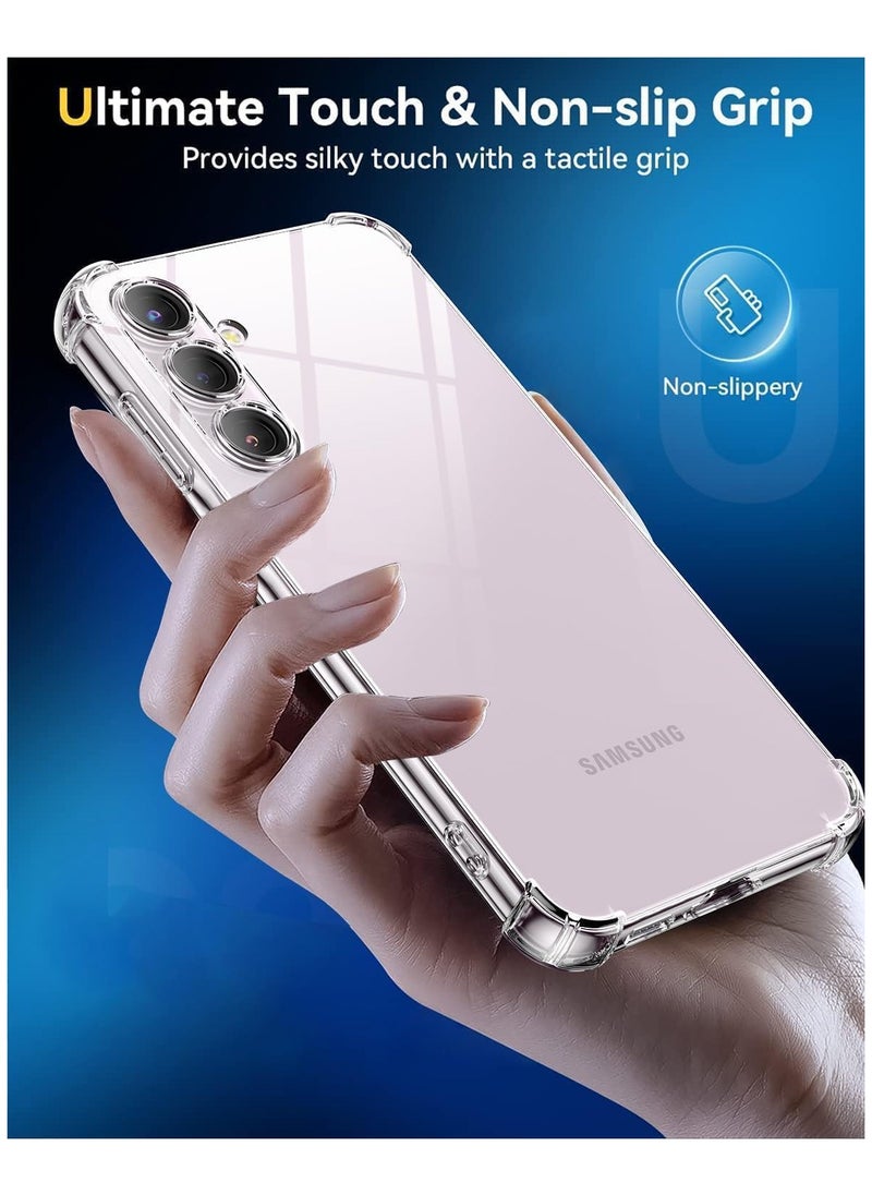 Generic - Samsung Galaxy A56 Case Clear Reinforced Corners Scratch Resistant TPU Case Protective Clear Cover for Samsung Galaxy A56 5G - Image 1
