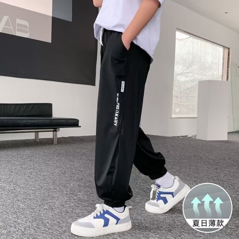 Boys' Pants Thin Ice Silk Quick-Drying Pants Children'S Anti-Mosquito Pants Big Children'S Casual Sports Trendy Trousers - Image 4