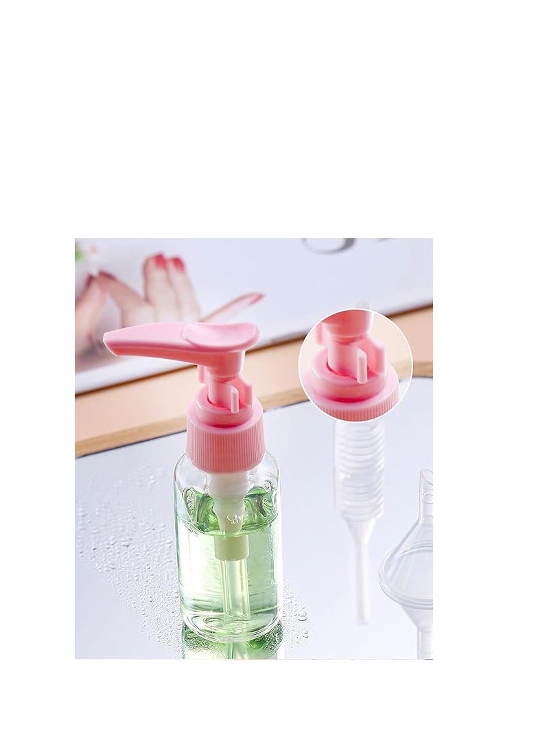wolpin Transparent Travel Spray Bottles Set – Empty Refillable Cosmetic Bottles for Toiletries, Shampoo, Cream, Perfume with Travel Pouch (Reusable & Leakproof) - Image 4