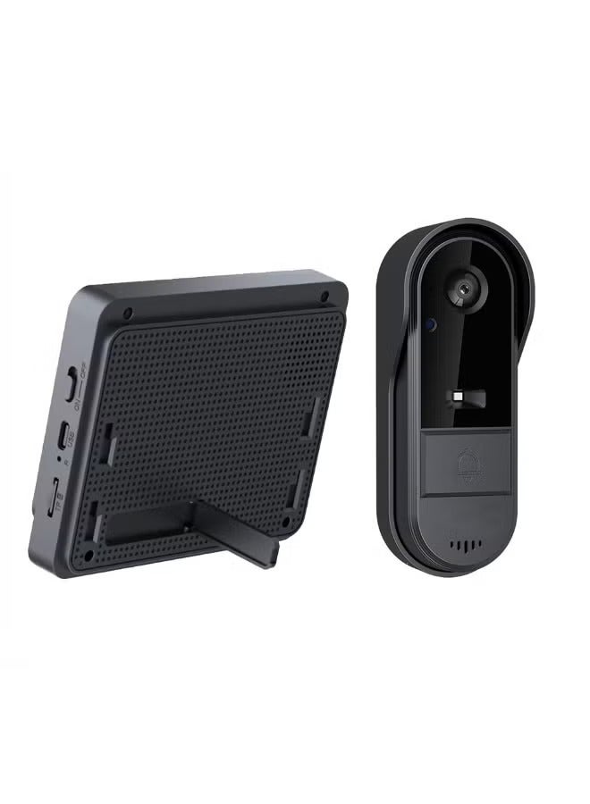 BlueFire Smart Video Doorbell with 4.3” Indoor Display & 800W HD Camera, 170° Wide Angle, Night Vision, 2-Way Intercom Talk, Motion & Vibration Detection Alert, Privacy-Safe Recording, IP65 Waterproof, Type-C Charging, Wireless Installation, Long Battery Life with 1000Ah Rechargeable Battery, TF Card Storage, Easy Setup for Families, Elderly & Kids, Secure Home Door Security Camera System with Real-Time Monitoring & Clear Audio - Image 4