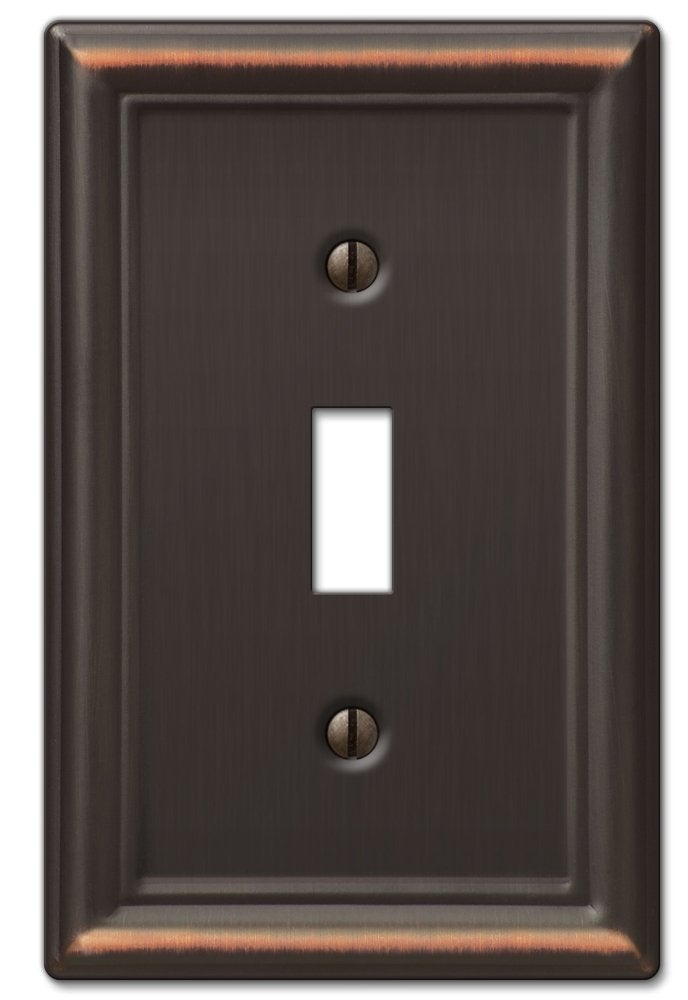 Amerelle 149TDB Chelsea Wallplate 1 Toggle Steel Aged Bronze 1Pack