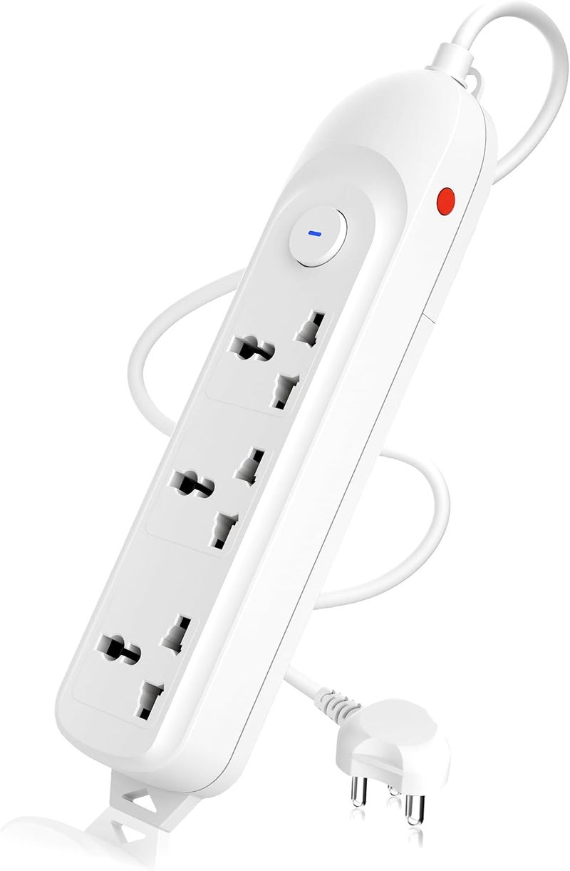Cablet Extension Board 1500W 6A | 3 Universal Multi Plug Sockets with Surge Protector, Overload Protection, 4.5M Heavy Duty Cord, LED Indicator Master Switch, Spike Guard Power Strip for Home & Office - Image 1
