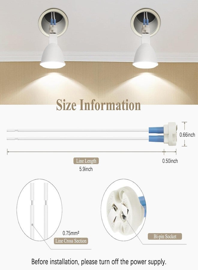 SAWSHIELD Heavy Quality Ceramic G4/GU5.3 Bi-Pin Socket Wire Connectors for MR16/MR11 Bulbs, White (pack of 3) - Image 3