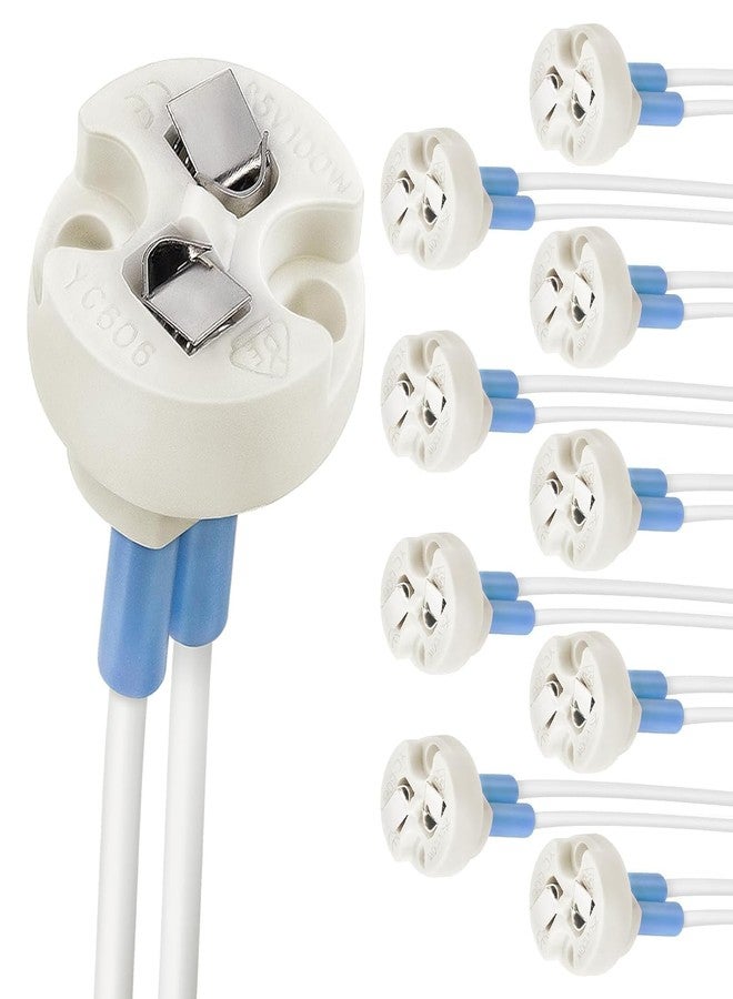 SAWSHIELD Heavy Quality Ceramic G4/GU5.3 Bi-Pin Socket Wire Connectors for MR16/MR11 Bulbs, White (pack of 3) - Image 1