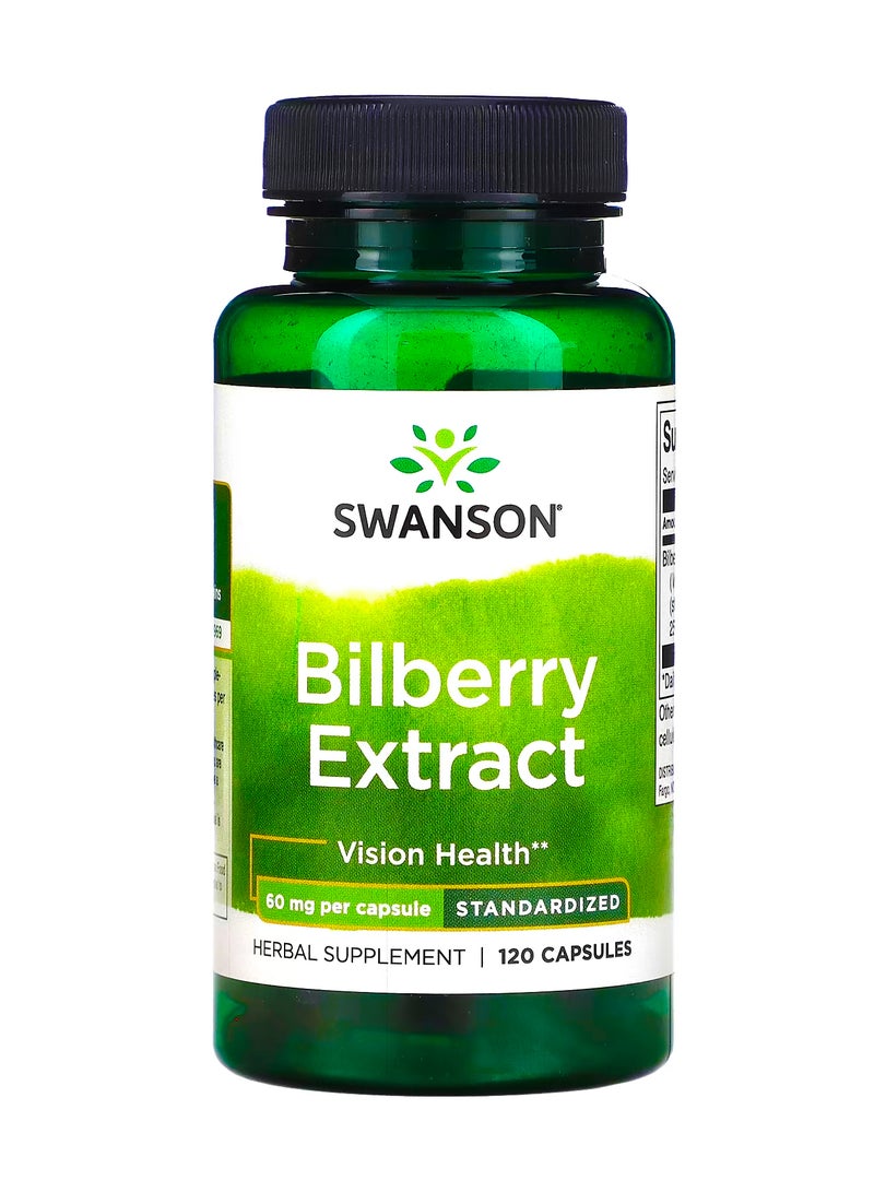 SWANSON Bilberry Extract 60 mg 120 Capsules