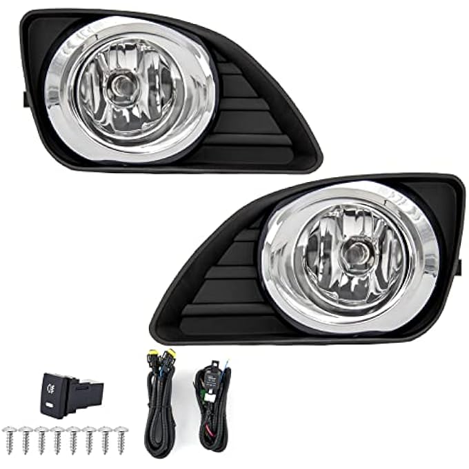 WEZEMLIGHT Fog Lights Assembly Replacement For 20102011 Toyota Camry Included Switch And Wiring KitClear Lens - Image 3