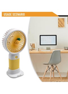 كيوشوب مروحة محمولة باليد بمنفذ USB من كيوشوب®️ عالية السرعة صغيرة لسطح المكتب مع حامل جوال طاقة 1.5 واط وضع سرعة واحدة مثالية للمكتب والسفر و مجفف مكياج  - Image 4