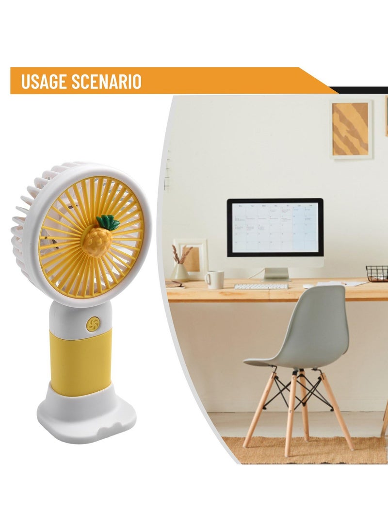 QSHOP ®️ High Speed ​​Mini Handheld USB Fan for Desktop with Phone Holder 1.5W Power Single Speed ​​Mode Perfect for Office, Travel and Makeup Dryer  - Image 4
