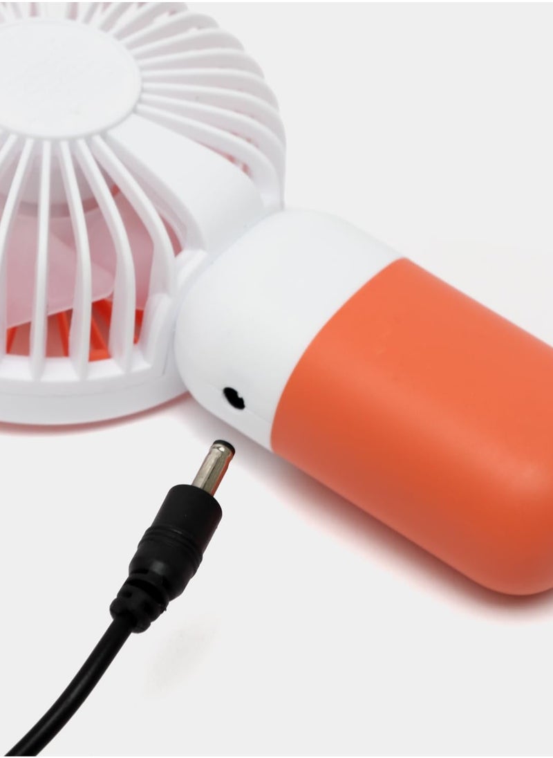 QSHOP - ®️ High Speed ​​Mini Handheld USB Fan for Desktop with Phone Holder 1.5W Power Single Speed ​​Mode Perfect for Office, Travel and Makeup Dryer - Image 1