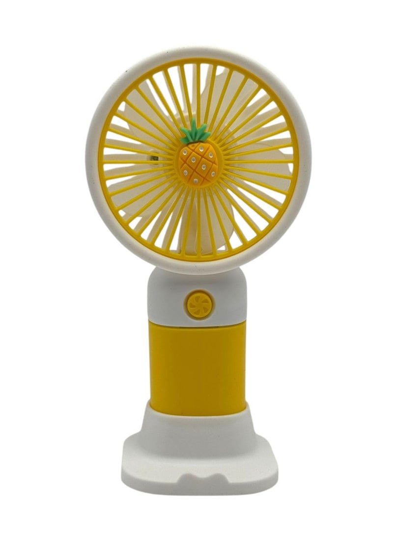 QSHOP ®️ High Speed ​​Mini Handheld USB Fan for Desktop with Phone Holder 1.5W Power Single Speed ​​Mode Perfect for Office, Travel and Makeup Dryer  - Image 1