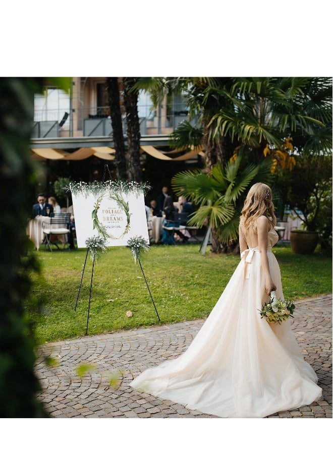 Generic Easel Stand for Display Wedding Sign Poster 63 Inches Tall - with Bag Collapsible  Portable - Adjustable Height - Sturdy Metal Tripod - Non-Slip Rubber Bottom Ideal for Events Presentations  - Image 4