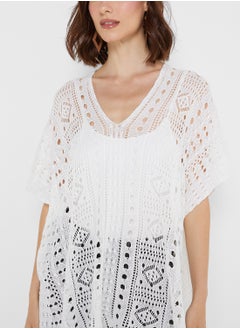 Ginger Openwork Kimono Style Beach Coverup  - Image 3