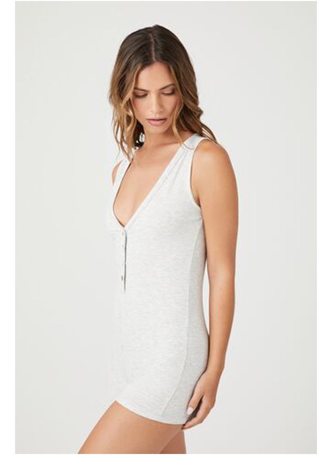 FOREVER 21 Sleeveless Ribbed Knit Lounge Romper  - Image 2