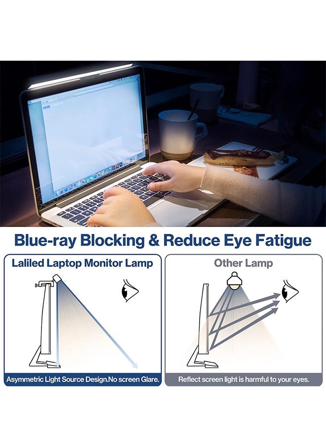 LINJIE - Computer Monitor Lamp,Computer desk light with touch control，3 Color Temperature ，USB LED Light for PC/Office/Gaming/Home - Image 1